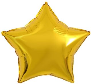 Star Shape • 36" Jumbo Mylar Helium Balloon • GOLD