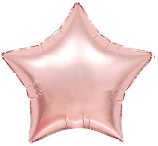 Star Shape • 36" Jumbo Size Mylar Helium Balloon • ROSE GOLD