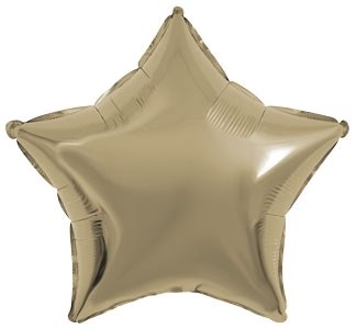Star Shape • 36" Jumbo Mylar Helium Balloon • GOLD, CHAMPAGNE