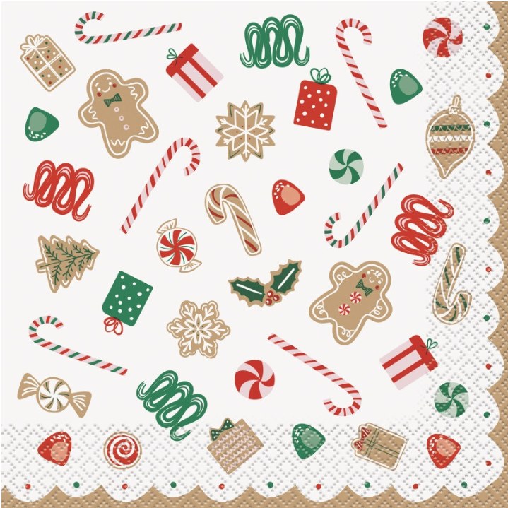 Gingerbread Xmas Lunch Napkin
