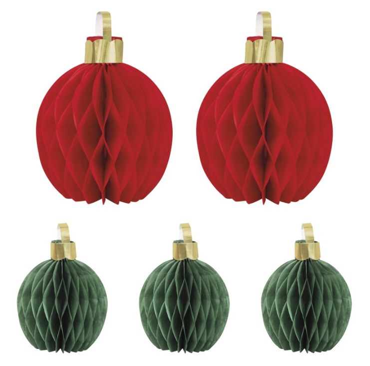 Honeycomb Ornament Decor 5ct