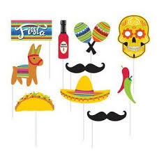 Photo Booth Props Fiesta 10pc