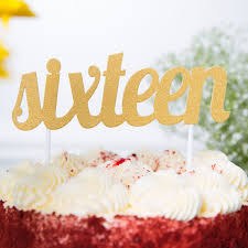 Cake Topper Sixteen