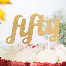 Cake Topper Glitter Fifty