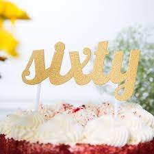 Cake Topper Glitter Sixty