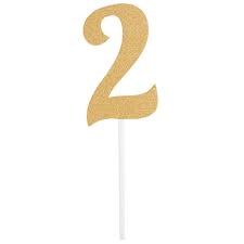 Cake Topper Glitter "2"