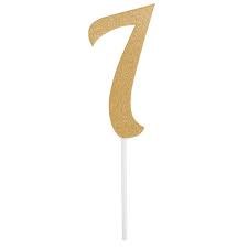 Cake Topper Glitter "7"