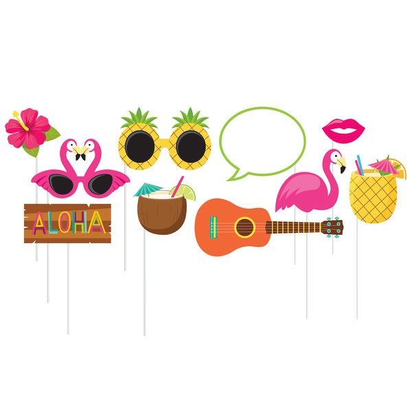 Photo Booth Luau Props