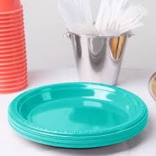 Teal Lagoon 9in Plastic Plt 20ct