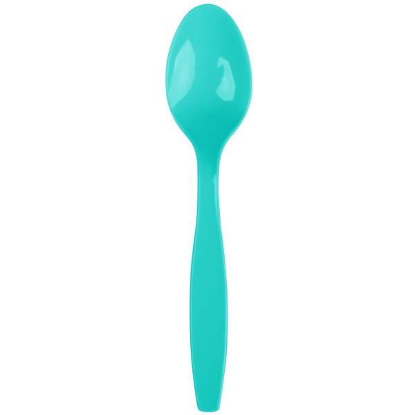 Teal Lagoon Plastic Spoons 24ct