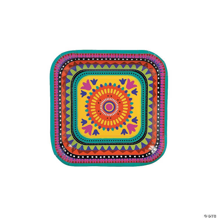 Fiesta Square Plates 7" 8ct