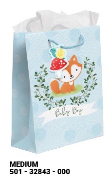 Gift Bag Med Baby Boy Fox
