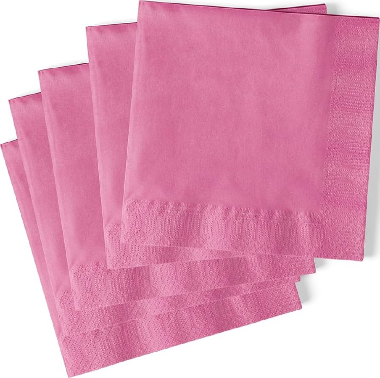Hot Pink Beverage Napkins 40ct