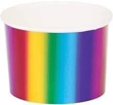 Rainbow Foil 9oz Treat Cups