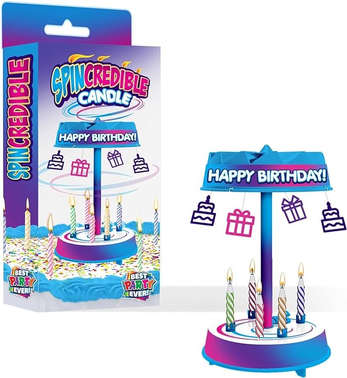Musical SpinCredible Birthday Candle • Plays "Happy Birthday"