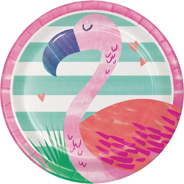 Pineapple Friends Flamingo 7in Plates 8ct