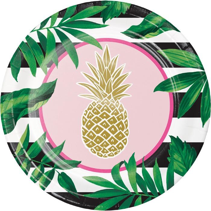 Pineapple Wedding 9in Plate 8ct