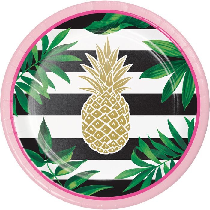 Pineapple Wedding 7in Plate 8ct