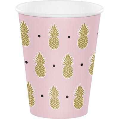 Pineapple Wedding 9oz Cups 8ct
