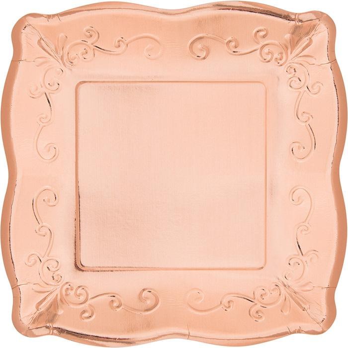 Rose Gold Square Plate 8ct