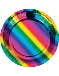 Rainbow Foil 7in Plates