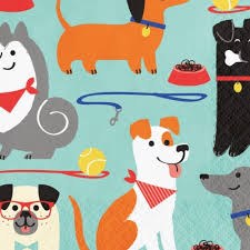 Dog Party Beverage Napkins 16ct