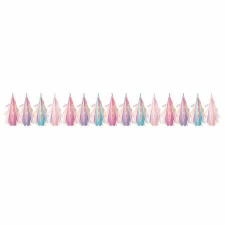 Garland Tissue Tassel Iridescent Pastel