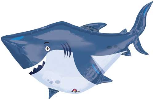 Ocean, Shark Buddy Shape • Jumbo 40&quot; Mylar Helium Balloon