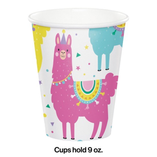 Llama Party 9oz Cups 8ct