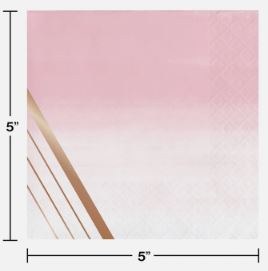 Rosé Stripes Bev Naps