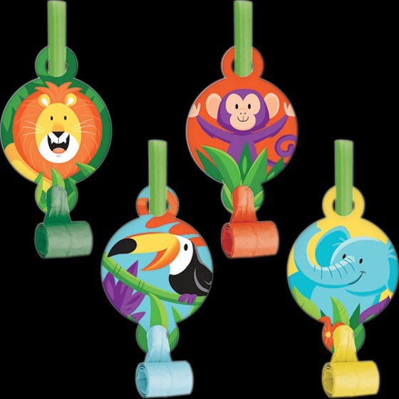 Jungle Safari Bday Blowouts 8pc