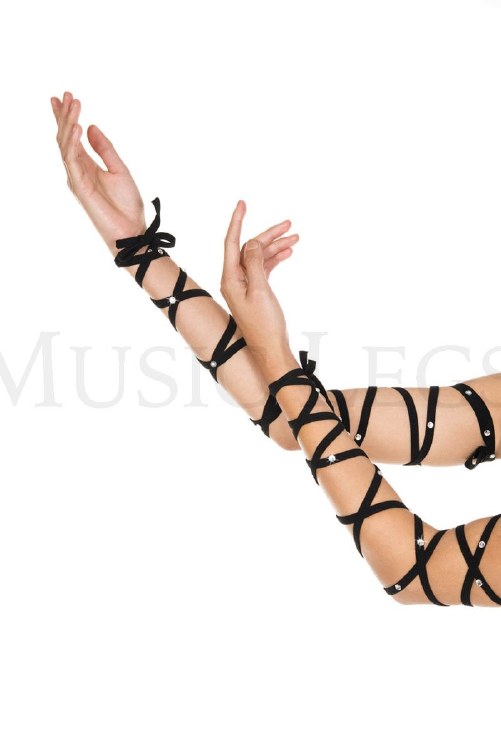 Arm Wraps Rhinestones Black