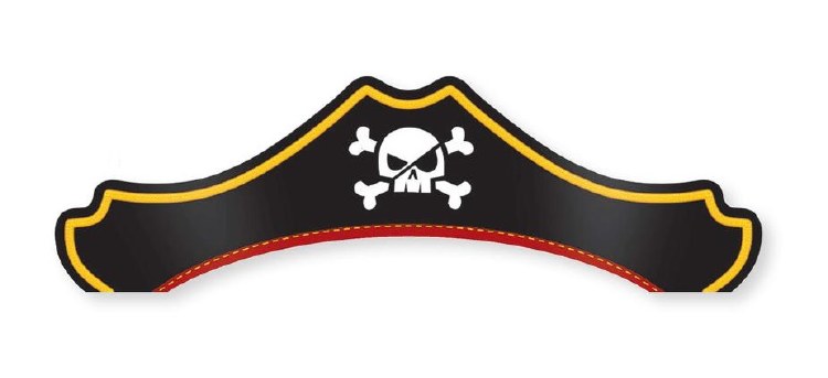 Paper Pirate Hat Favors • 8 Pack