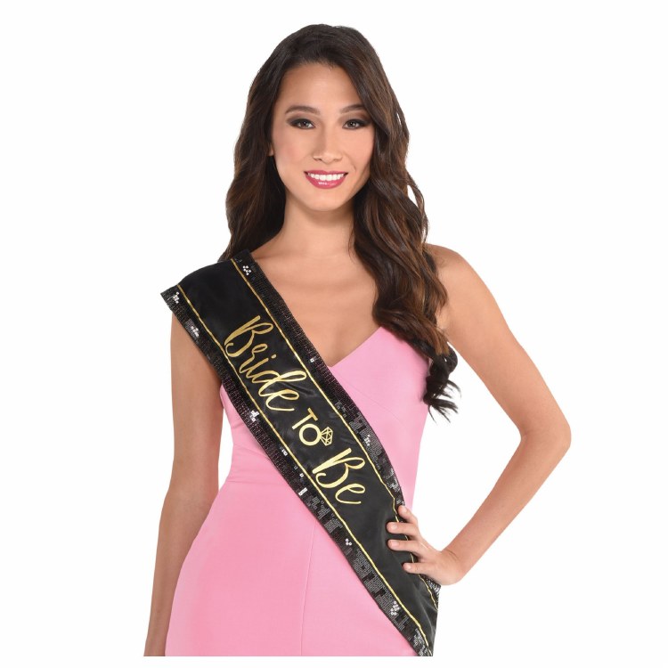 Sash Bachelorette Dlx Blk