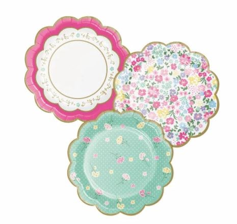 Tea Party 7" Scalloped Plates