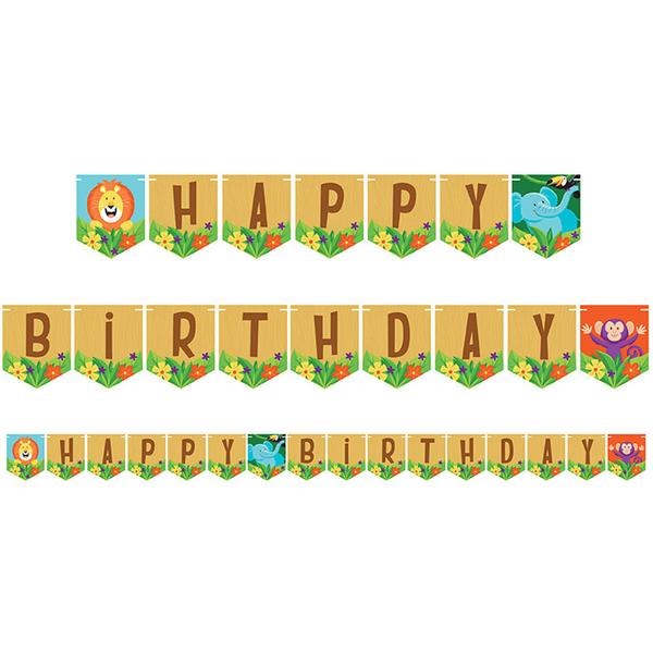 Jungle Safari Bday Banner 1pc
