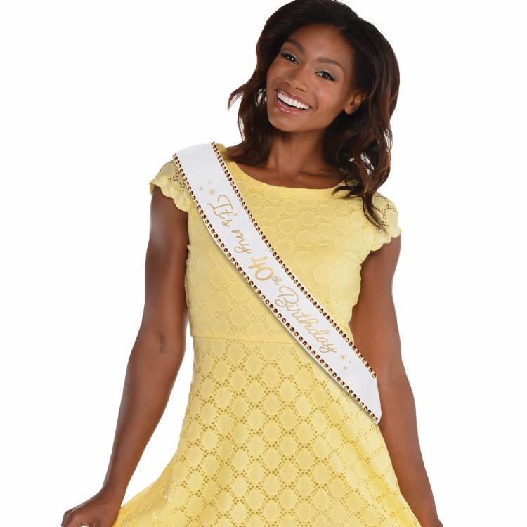 Golden Age 40th Birthday Sash