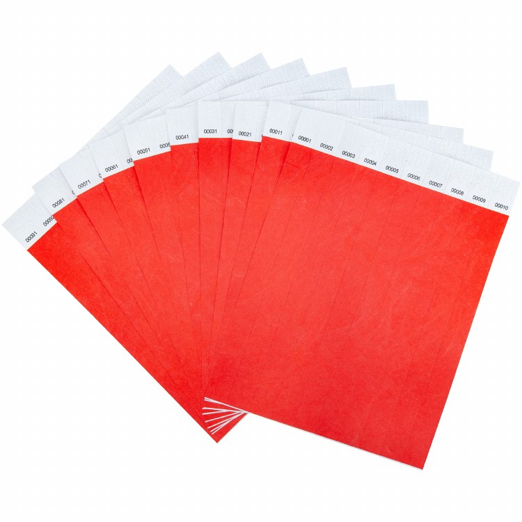 Wristbands 100ct Solid Red