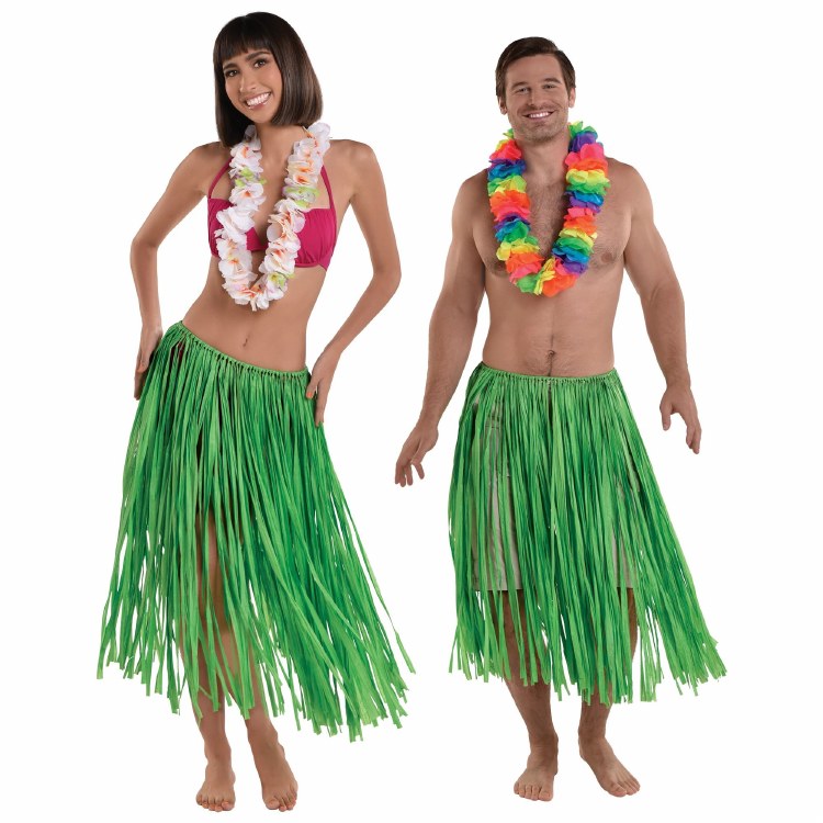 Hula Skirt Long Green