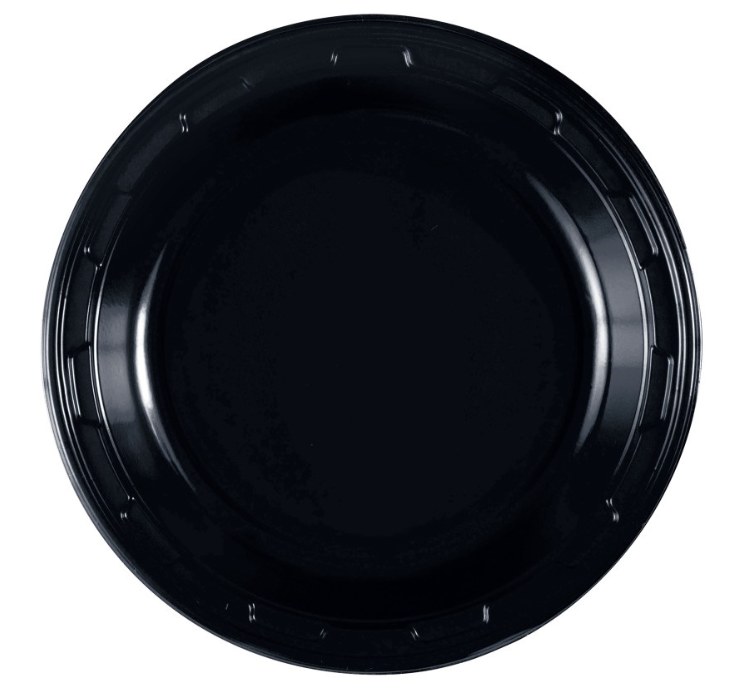 Jet Black 7in Plastic Plates 20ct