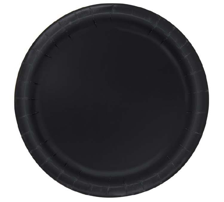 Black 9" Plates 20ct