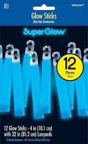 Glo Sticks &amp; Lanyards 12pk Blue