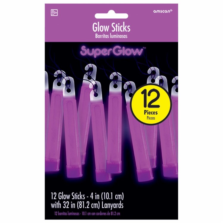 Glo Sticks &amp; Lanyards 12pk Purple