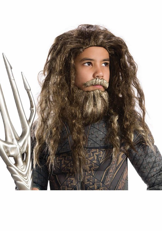 Aquaman Wig/Beard Set Child