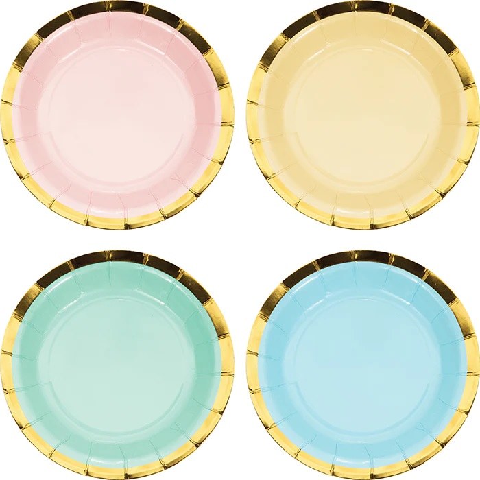 Pastel Celebrations 7in. Paper Plates Assortment ~ 8 Count