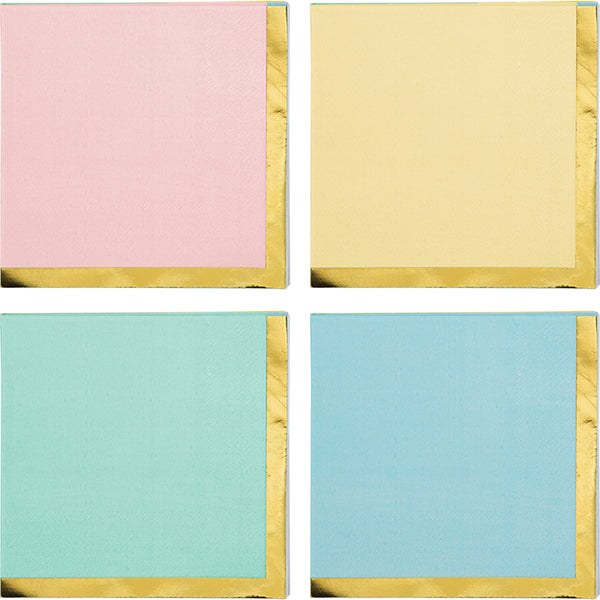 Pastel Celebrations Beverave Napkins Assortment ~ 16 Count