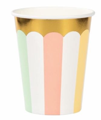 Pastel Celebrations Hot/Cold 9oz. Paper Cups ~ 8 Count