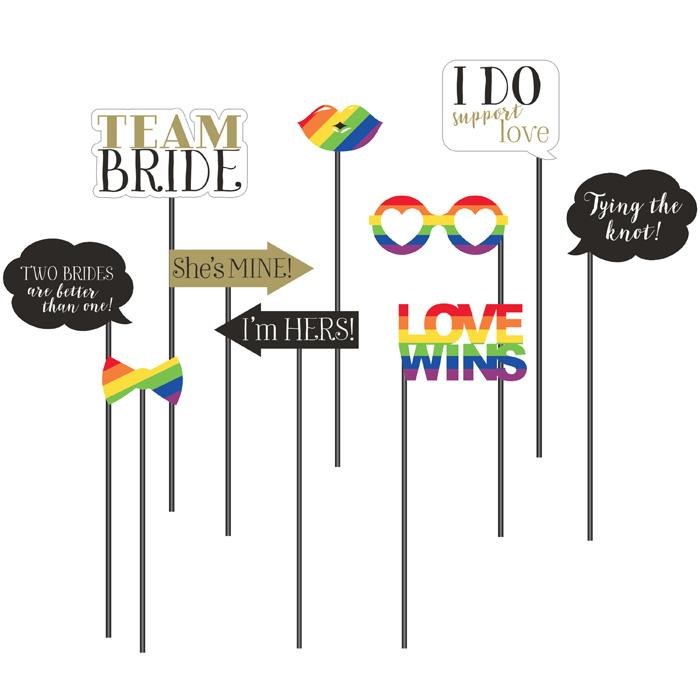 Mrs. &amp; Mrs. Wedding Photo Props