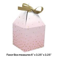 Pink/Gold Favor Box 8pk