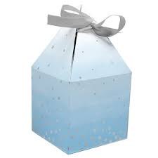 Blue/Silver Favor Box 8pk